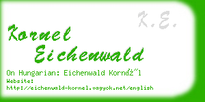 kornel eichenwald business card